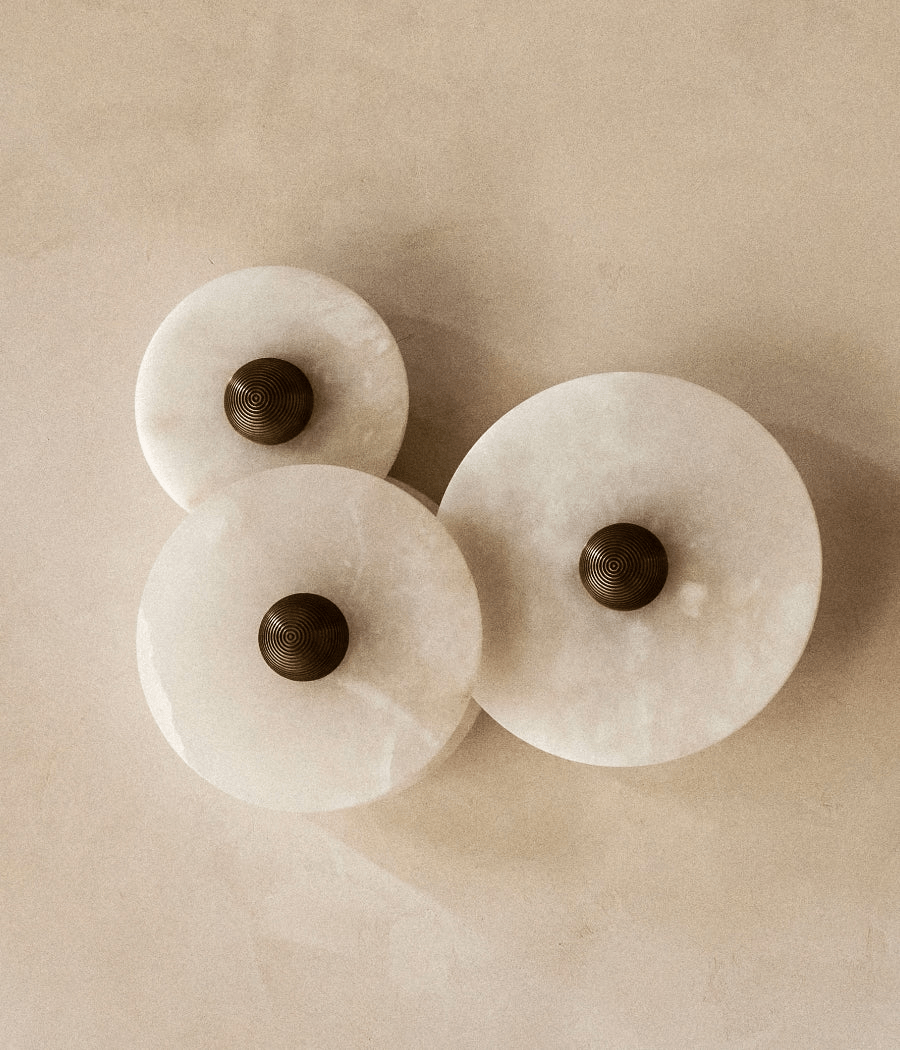 Albireria Minimalist Alabaster Ceiling Light