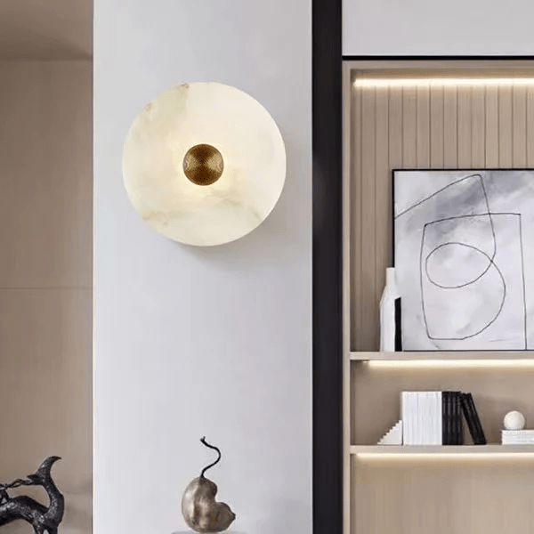 Albireria Minimalist Alabaster Ceiling Light