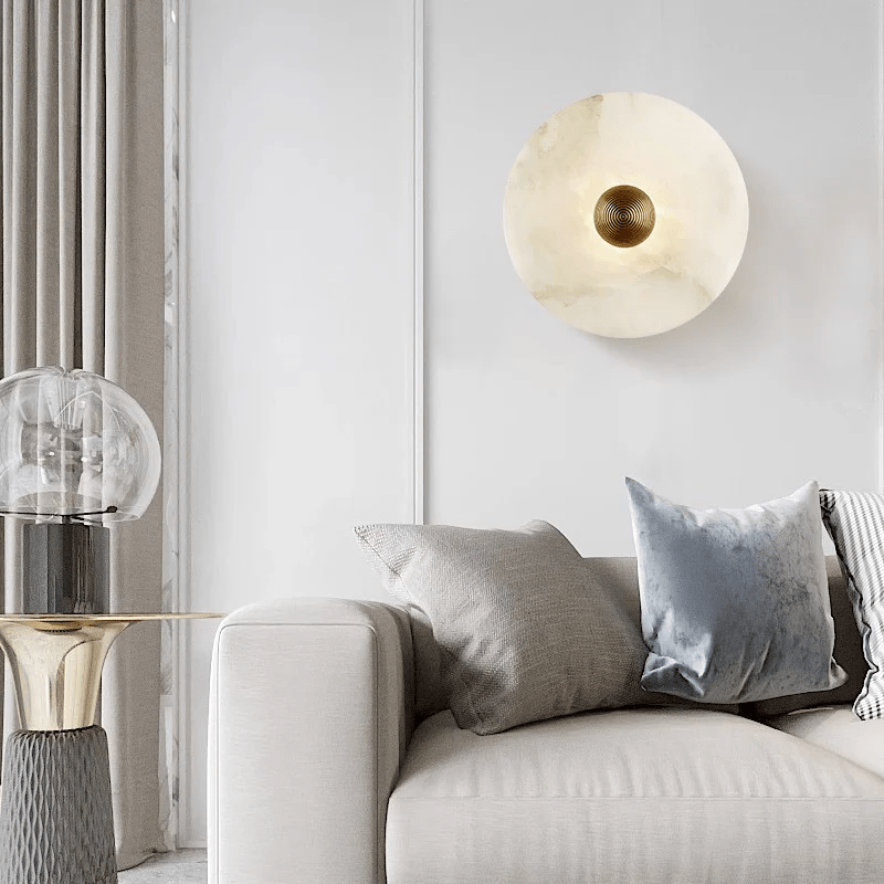 Albireria Minimalist Alabaster Ceiling Light