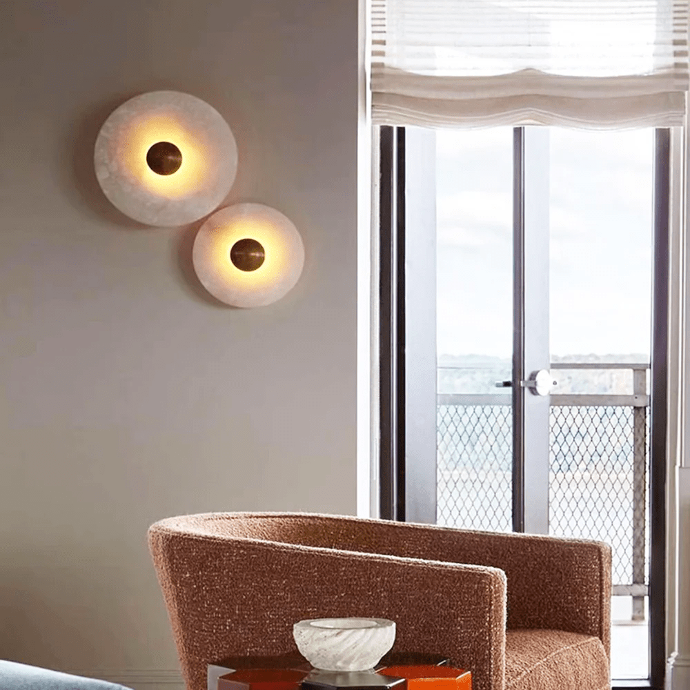 Albireria Minimalist Alabaster Ceiling Light