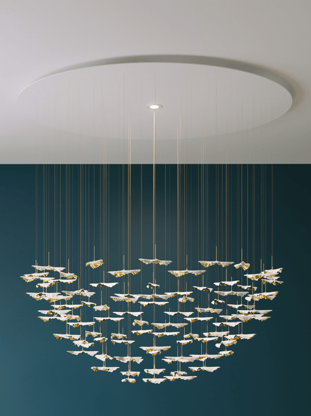 Folia Leaf Twisted Sculptural Customize Chandelier