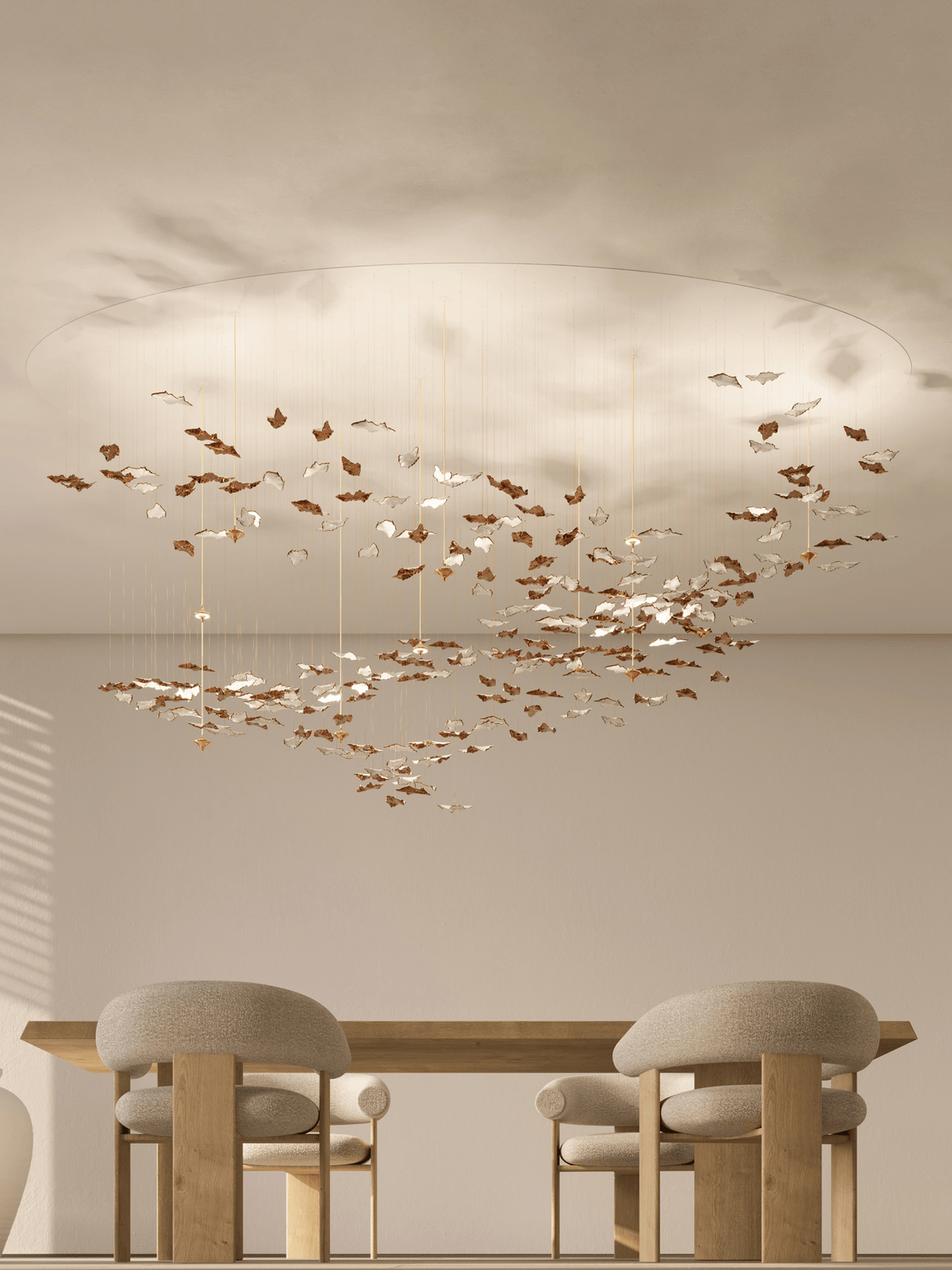 Folia Leaf Twisted Sculptural Customize Chandelier