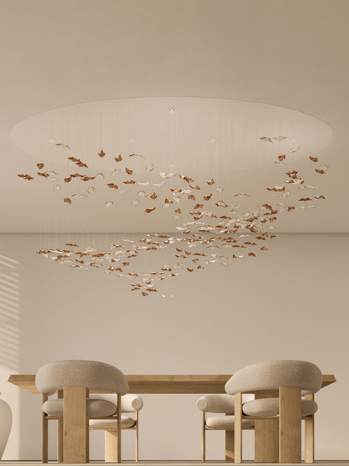 Folia Leaf Twisted Sculptural Customize Chandelier