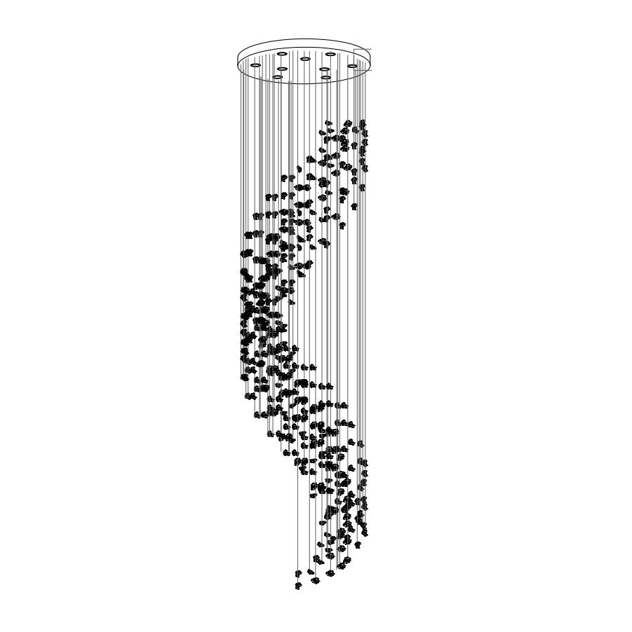 OreStone Grand Quartz Crystal Customize Chandelier