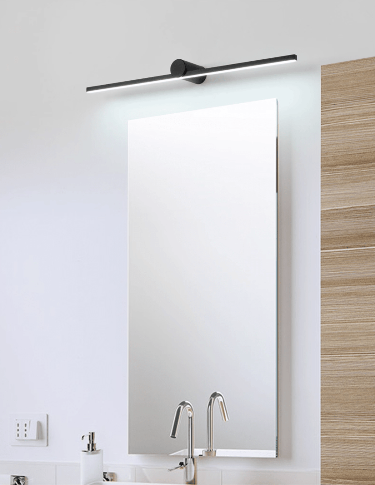 Kylb Black Slim Rechargeable Wall Lamp