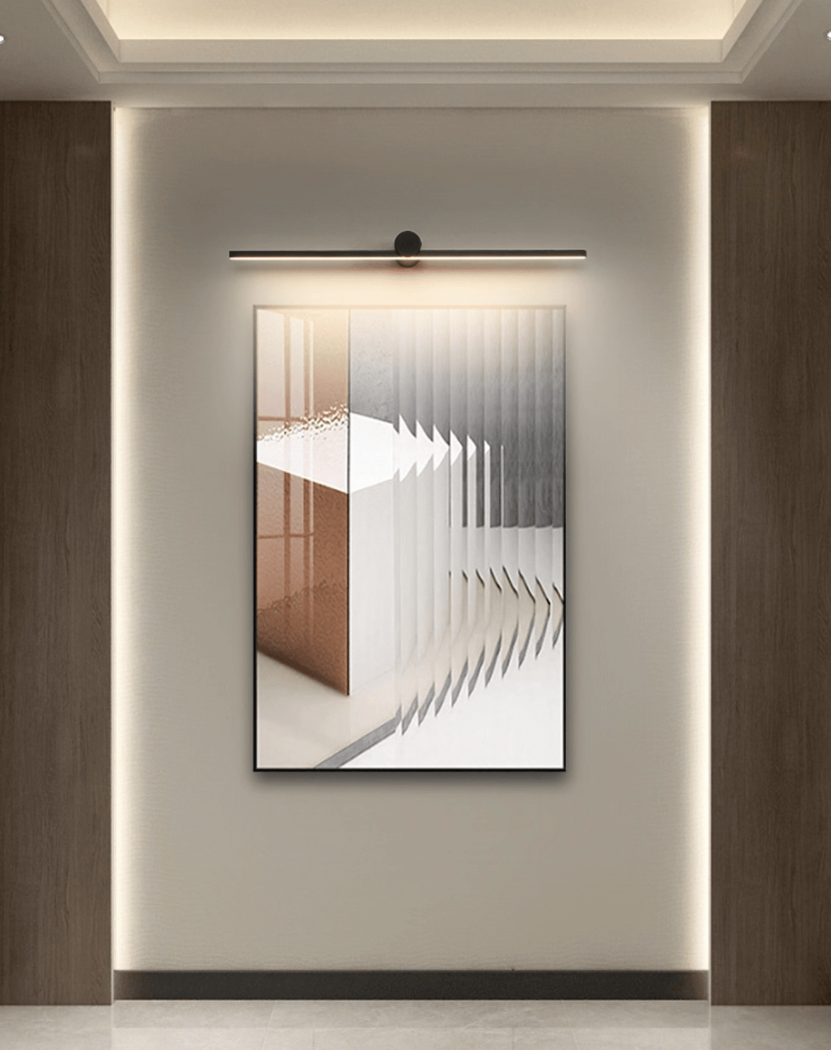 Kylb Black Slim Rechargeable Wall Lamp