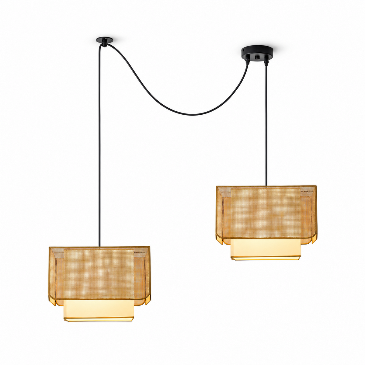 Yarrowford Woven Rattan Pendant Lamp