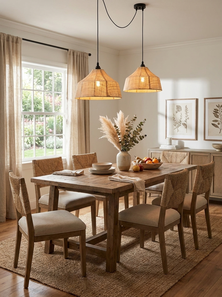 Kirkhurst Woven Fiber Pendant Lamp