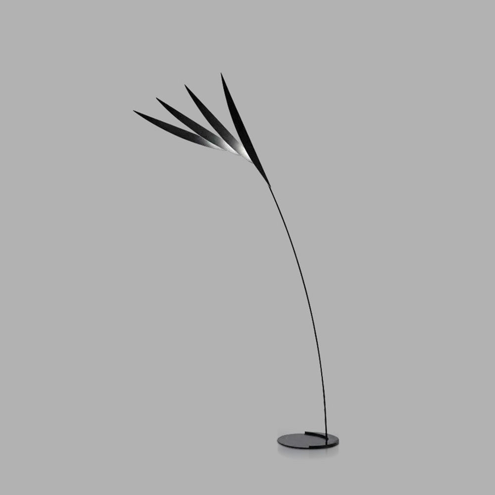 Delomud Leaf Metal/ Long Arm Floor Lamp, Living Room