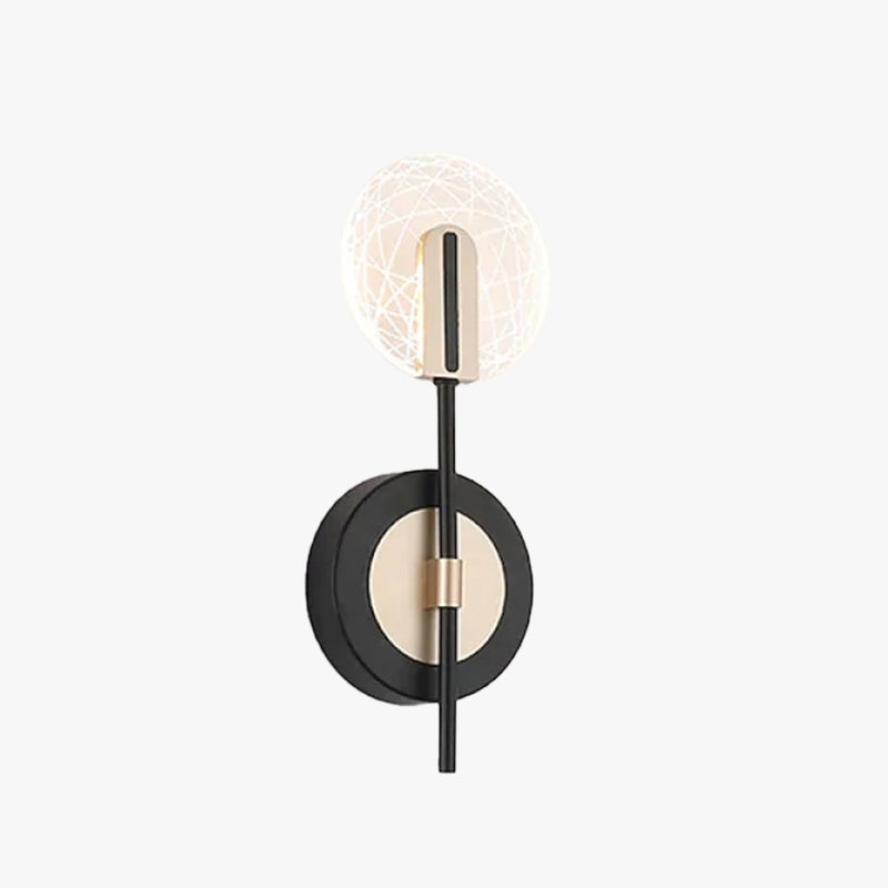 Rilomar Wall Lighting Disc Modern, Metal/, Black/White, Bedroom