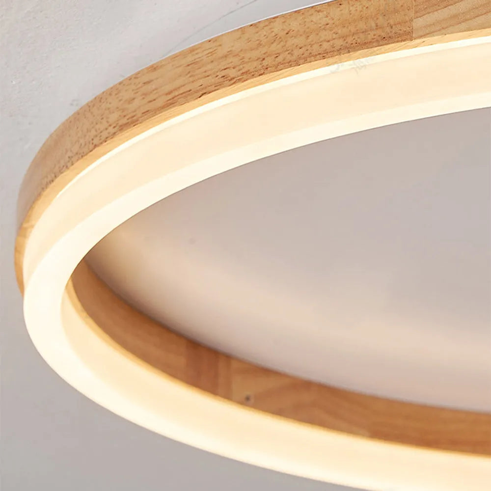 Solenor Ceiling Light Flush Mount Wood-Neutral Decor