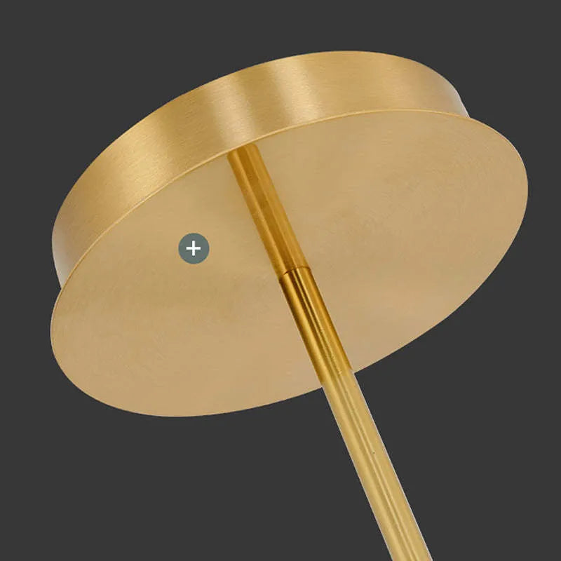 Wasaten Curved & Linear Semi Flush Mount Ceiling Light, Gold