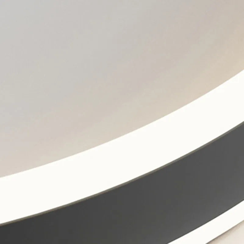 Vapevud Modern Round Led Metal Flush Mount Ceiling Light, White/Black