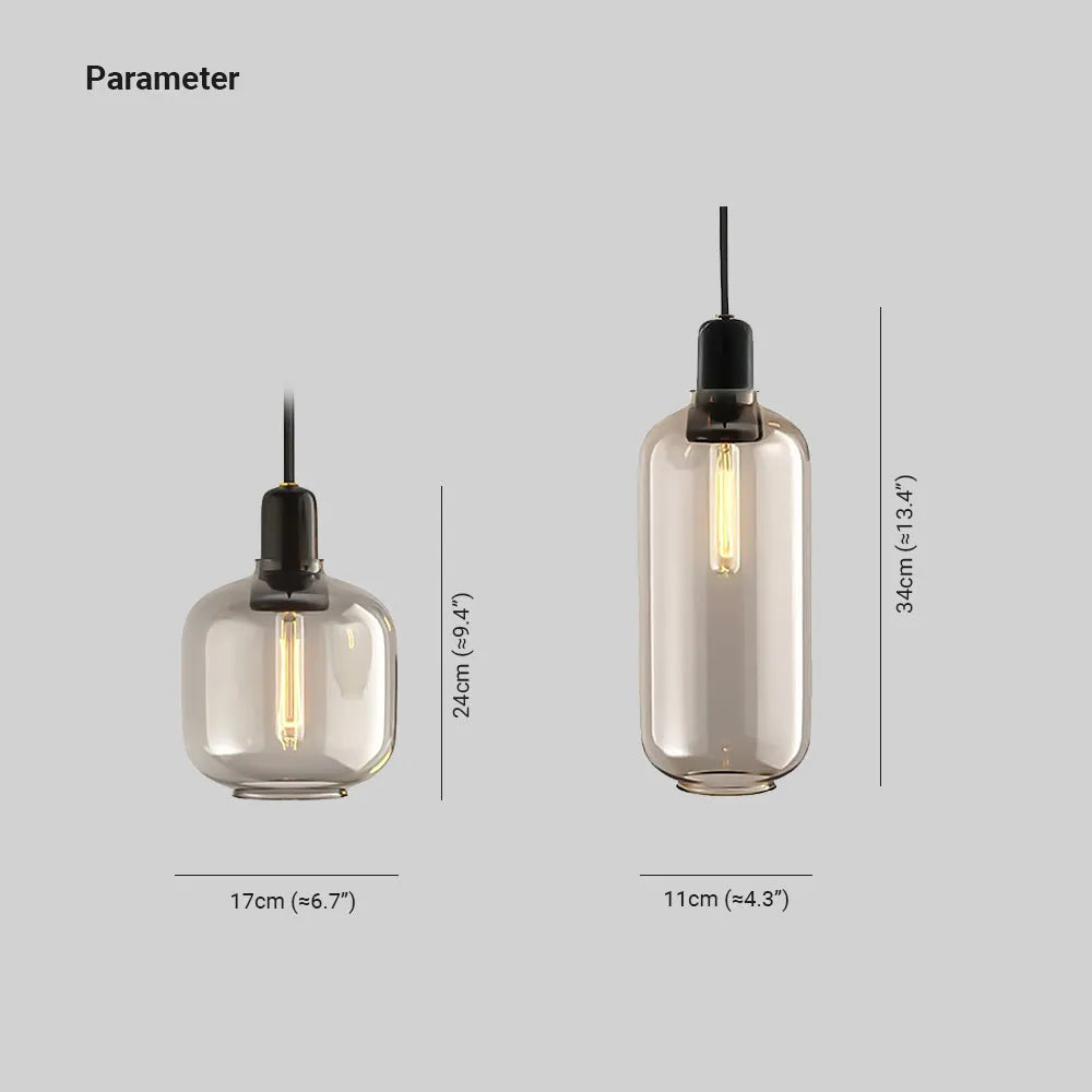 Curadul Designer Cylinder Pendant Light, Marble & Glass
