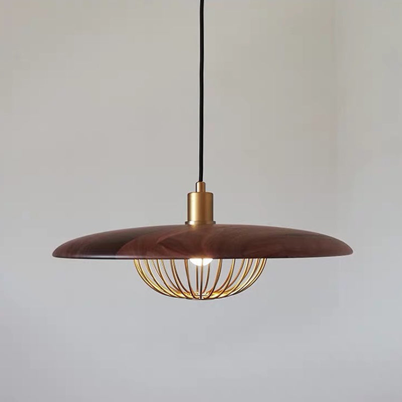 Gasomek Modern Nordic Dome Pendant Light, Gold/Brown/Grey/Brown/Wood
