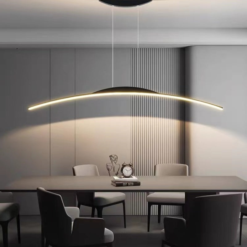 Xeli Minimalist Linear Remote Control Pendant Light-Neutral Decor