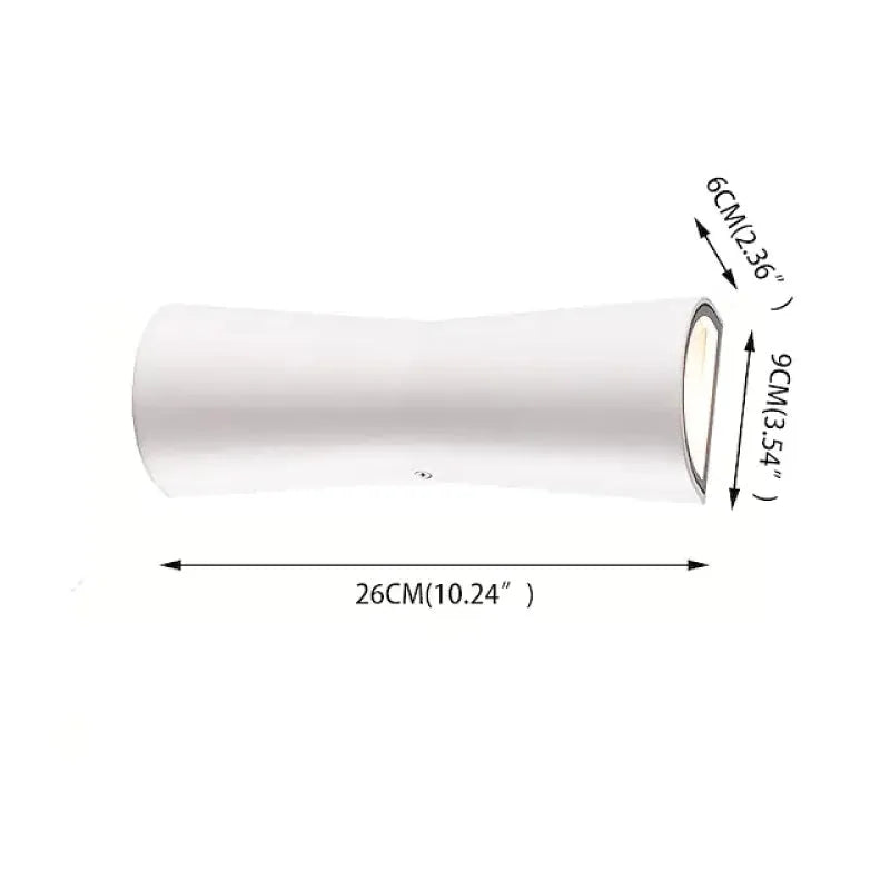 Arkyn Minimalist Torch Outdoor Wall Lamp Waterproof, Black/White-Neutral Decor