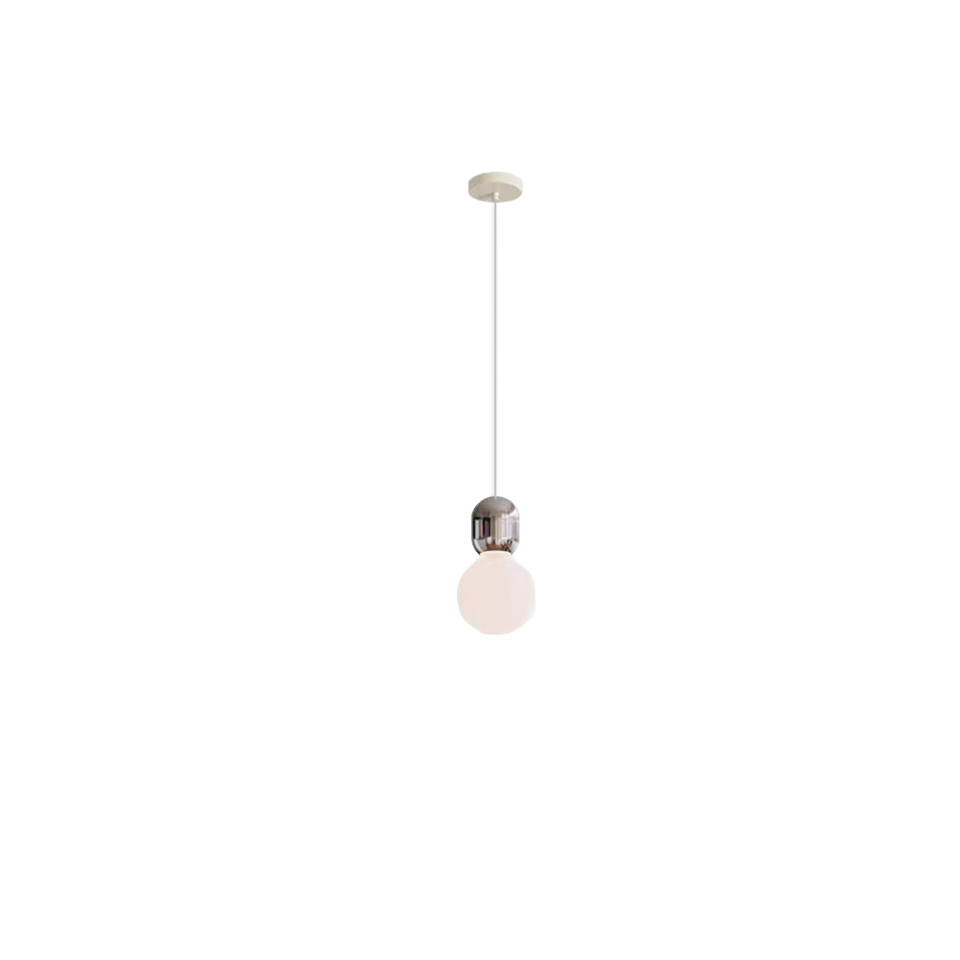 Wopamer Modern Minimalist Glass/Metal Pendant Light Dining Room