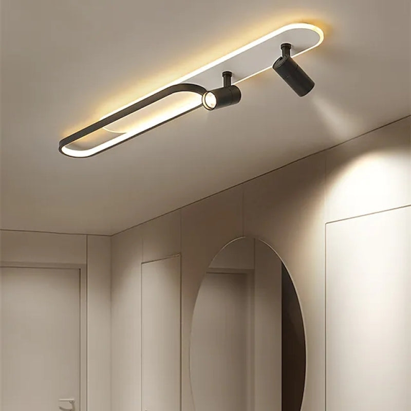 Novikal Modern Ceiling Light Spotlight, Black/Gold