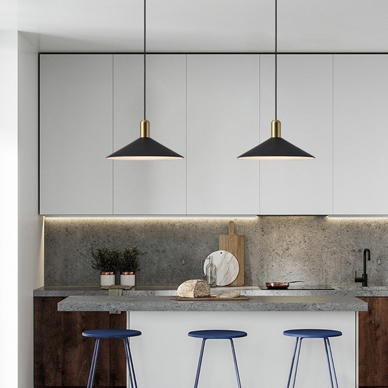 Zelusid Vintage Umbrella Monochrome Pendant Light