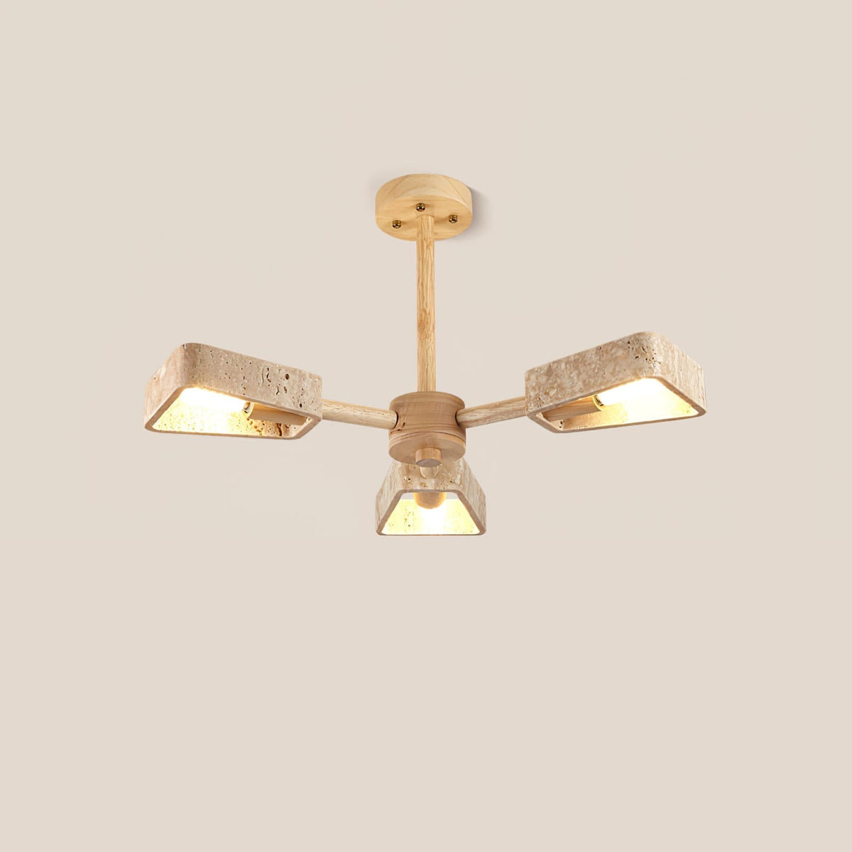Hedra Travertone Geometric Chandelier