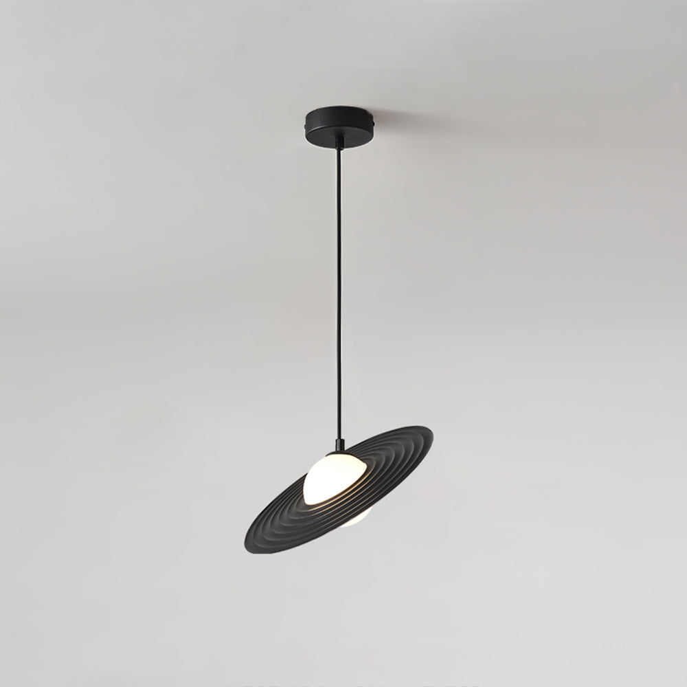 Tebikat Minimalist Star Ring Pendant Light,Black/White