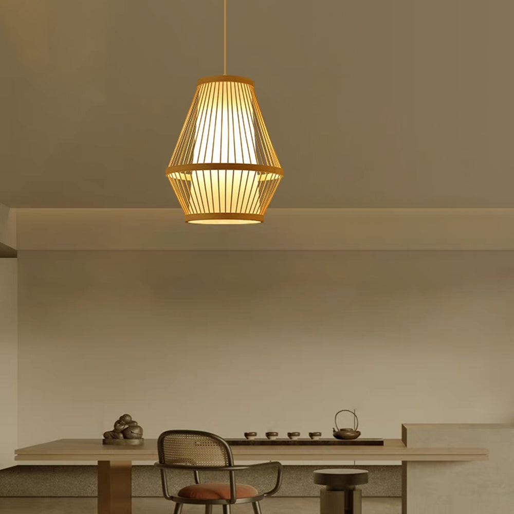 Konuses Rattan Handmade Woven Bamboo Vintage Pendant Light