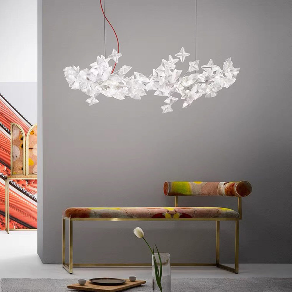 Zadarek Luxury Star Pendant Light, Living Room, Silver