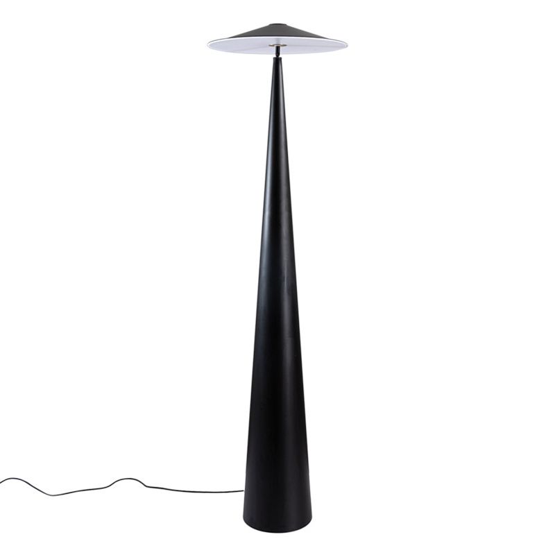 Tasover Modern Saucer Shaped Metal Floor Lamp,Black