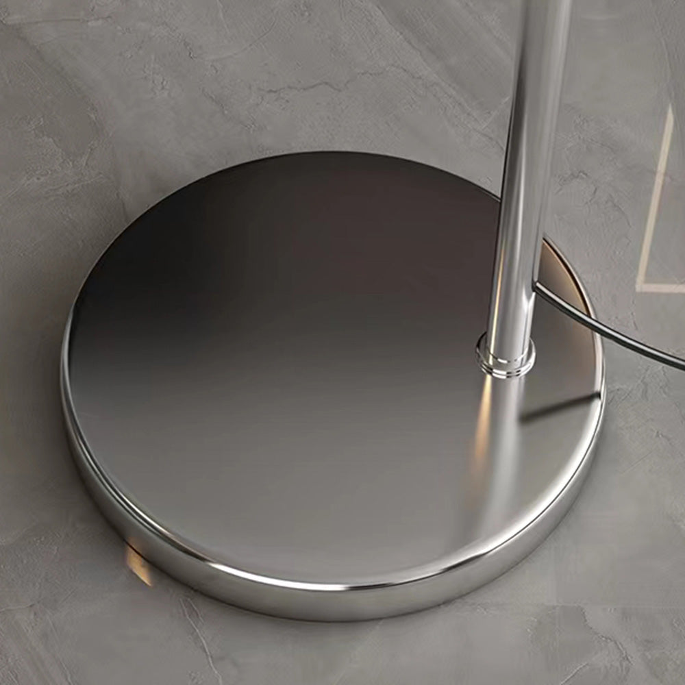 Kabanul Modern Arc Metal Floor Lamp, Chrome, Study/Bedroom