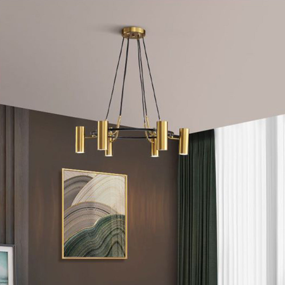 Fesavem Modern Spotlight Metal Pendant Light, Gold