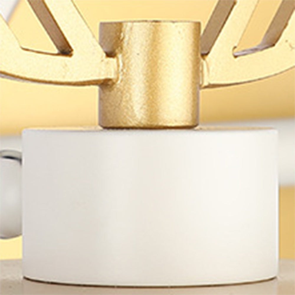 Jerepud Modern Deer Metal/ Wall Lamp, Gold & White, Bathroom