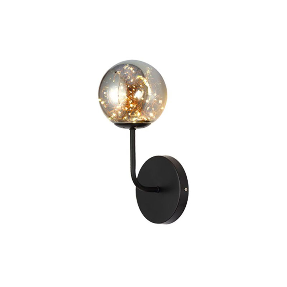 Godopin Wall Lamp Starry Globe Art Deco, Black/Gold, Bedroom