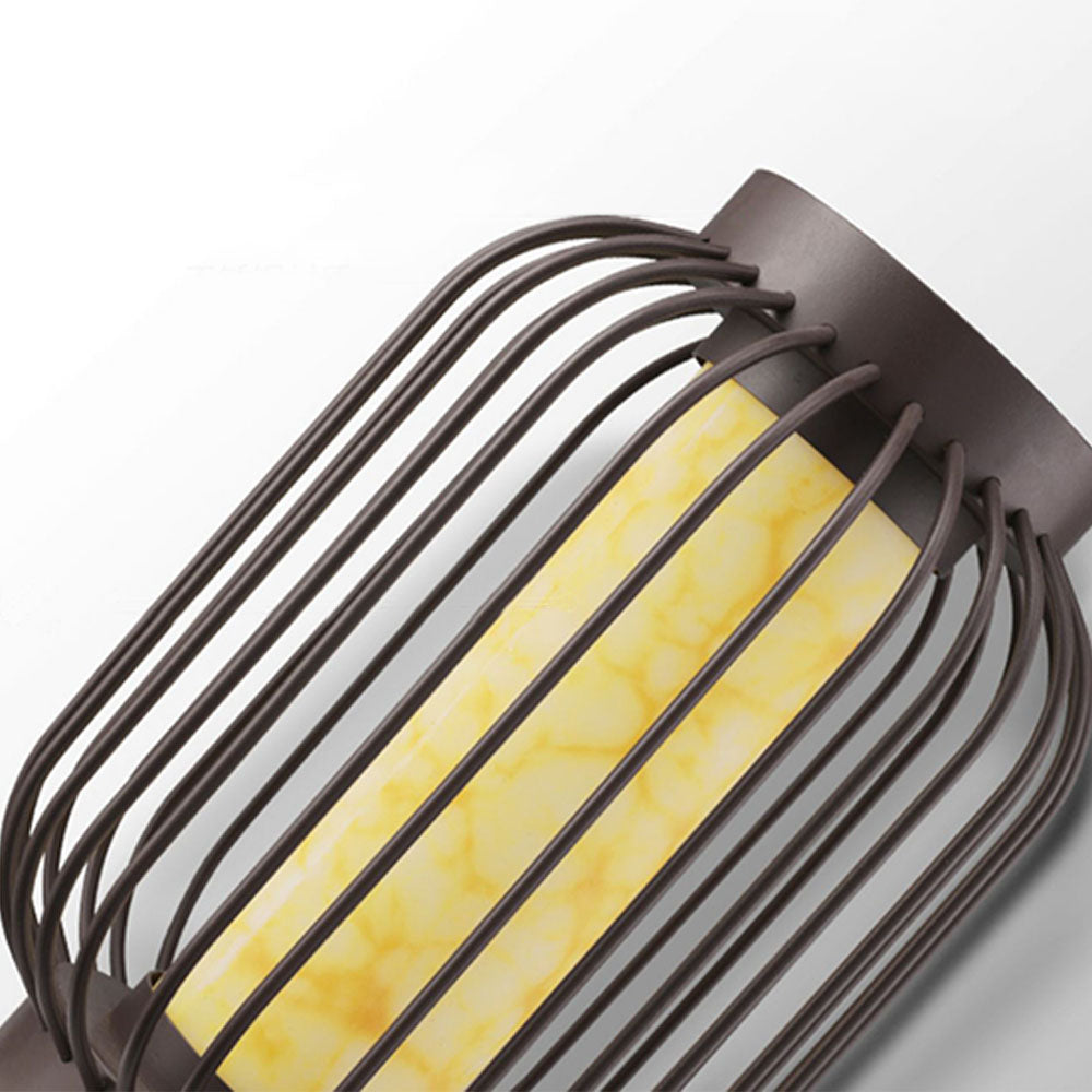 Hepirod Lantern Solar/Rechargeable Outdoor Floor Lamp, Brown
