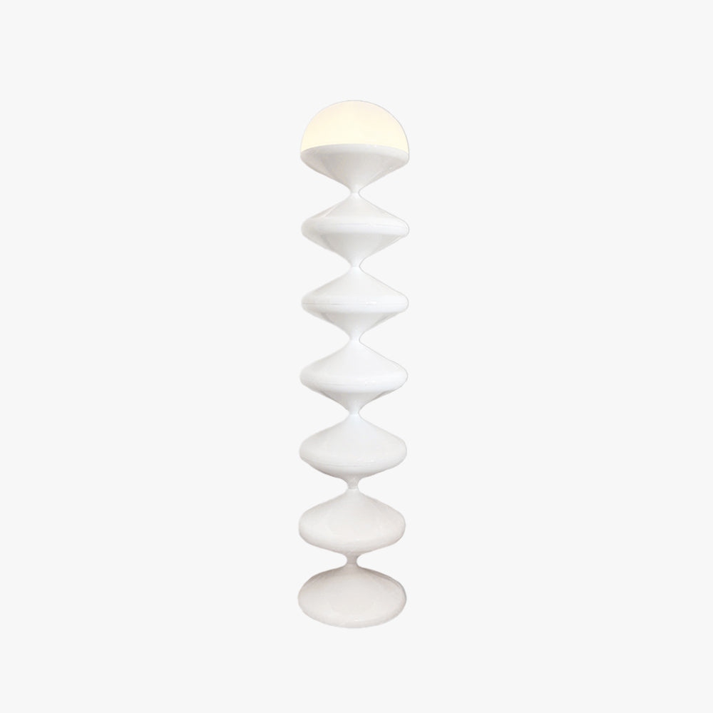 Ligukod Bauhaus Gourd Floor Lamp, Black/White