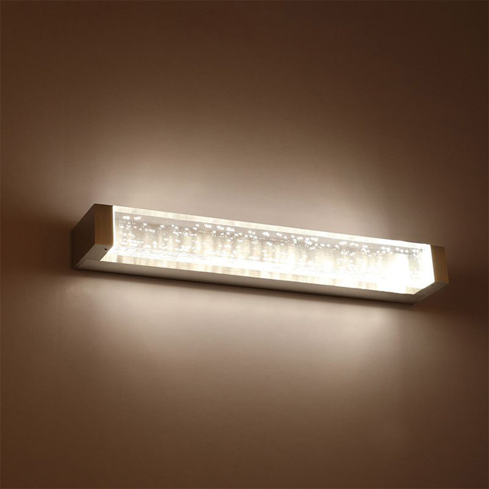 Wilogot Transparent Rectangular Mirror Front Vanity LED Wall Lamp, Bathroom