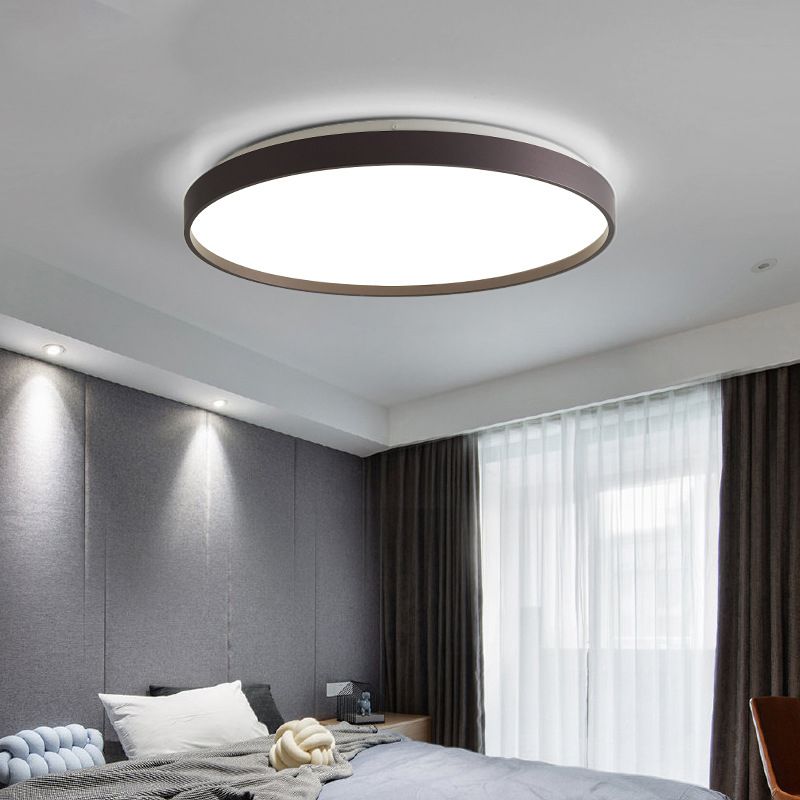 Metovok Ceiling Light Rond Flush Mount, Yellow/Blue/Green/Pink/Grey, Bedroom