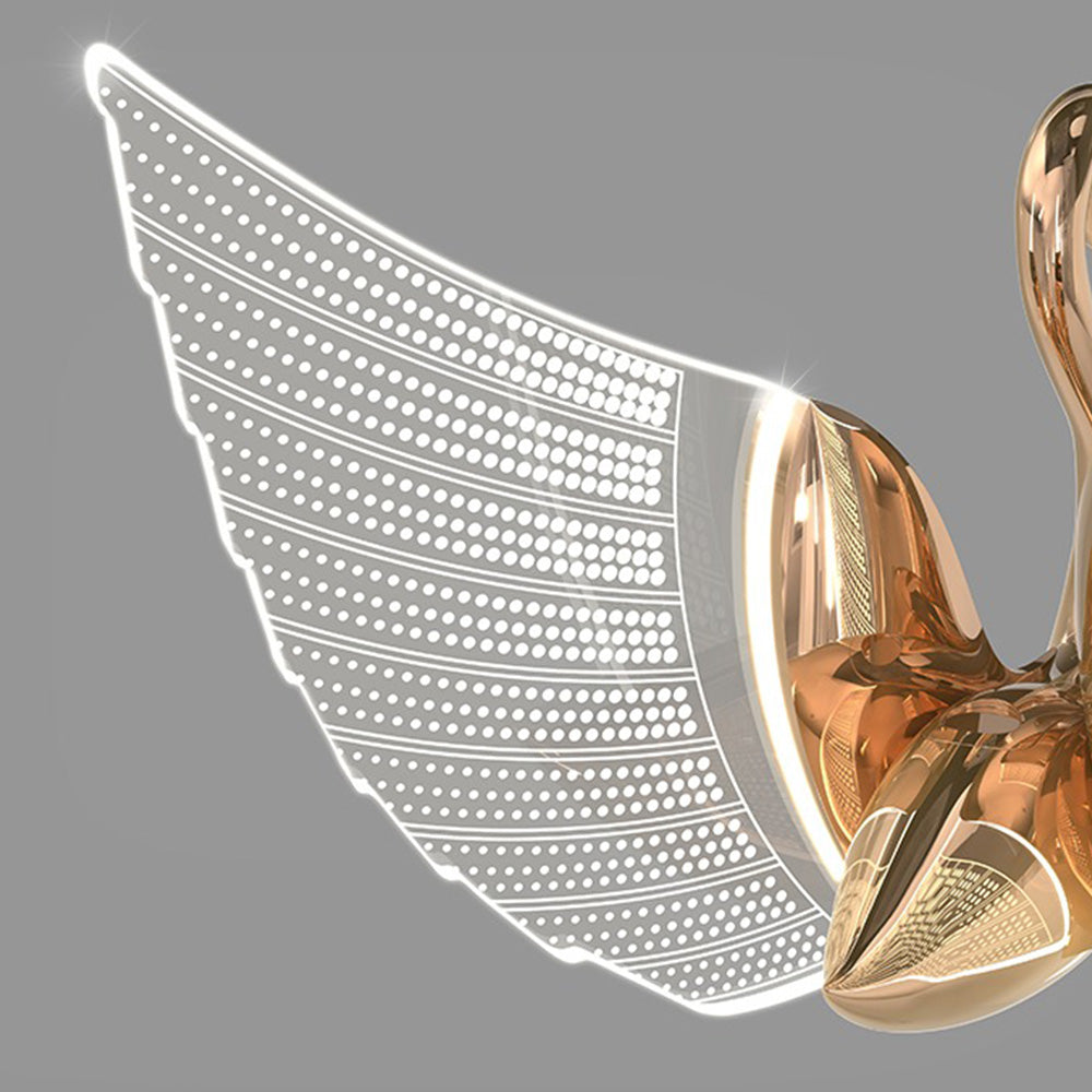 Letoted Modern Creative Swan Pendant Light, 2 Color