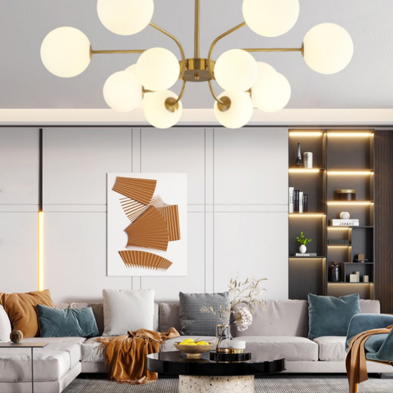 Tometam Modern LED Chandelier Chrome/Gold Living Room/Bedroom