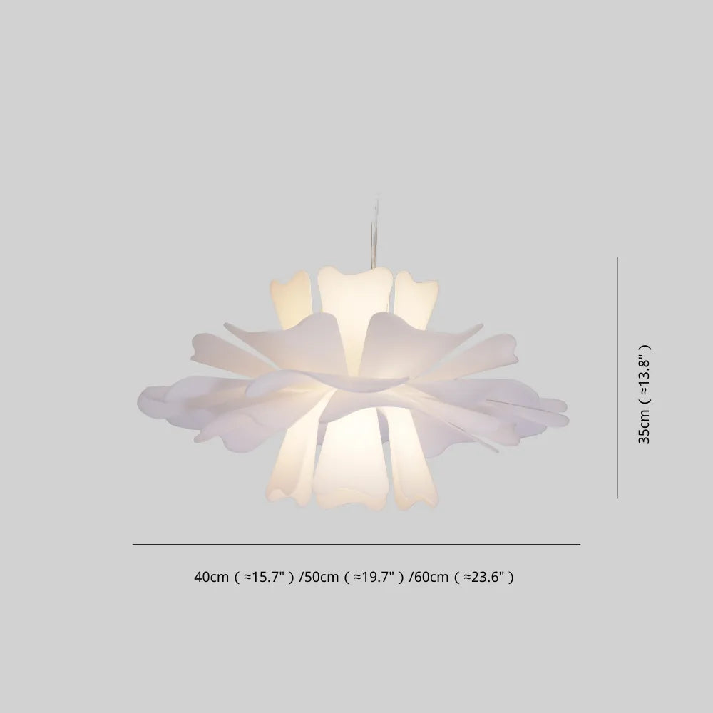Eldor Elegant Flower Pendant Light White-Neutral Decor