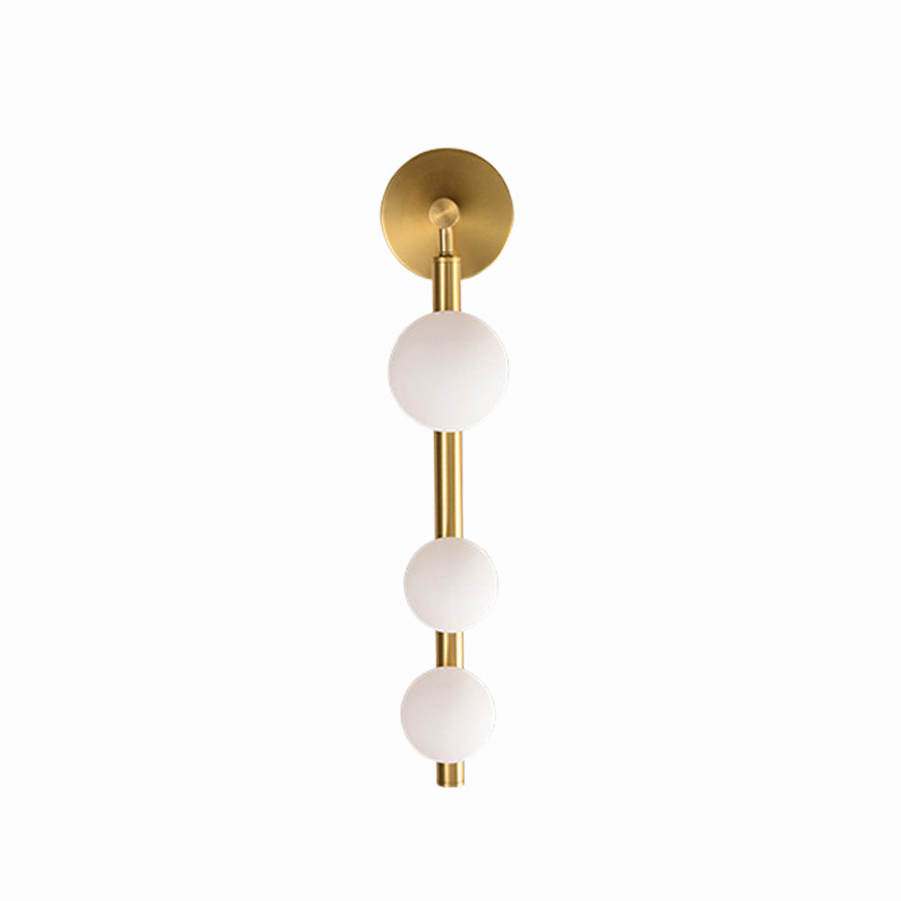 Kusinot Modern Globe Metal/Glass Wall Lamp, Black/Gold