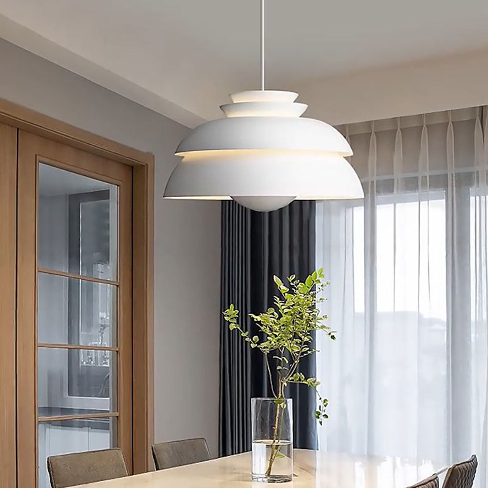 Rapimem Modern White Pendant Light, Metal