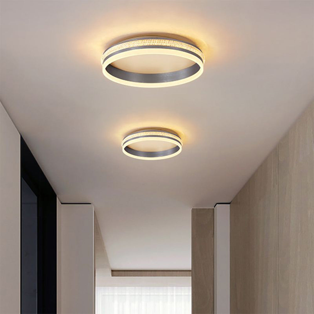 Pilodon Modern Ring Metal/ Flush Mount Ceiling Lights, Silver