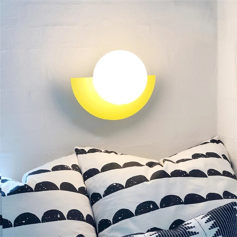 Solvire Wall Lamp Half Circle Globe-Neutral Decor