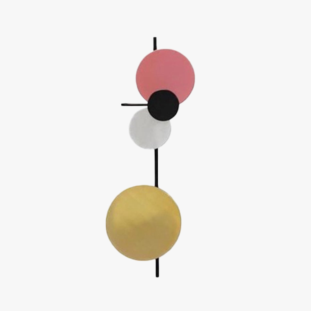 Mogasum Modern Art Deco Circular Colorful Metal Wall Lamp