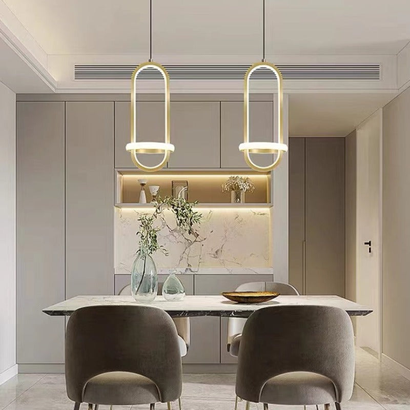 Bikelut Modern Minimalist LED Ring Pendant Light Bedsides