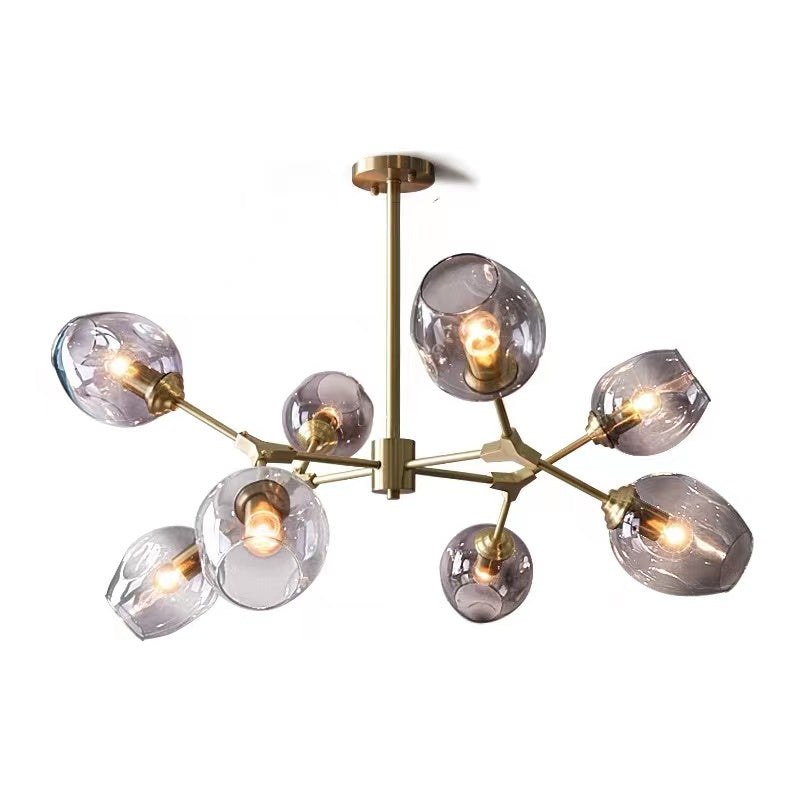 Pobibem Modern Bubble Metal Pendant Light, Black/Gold