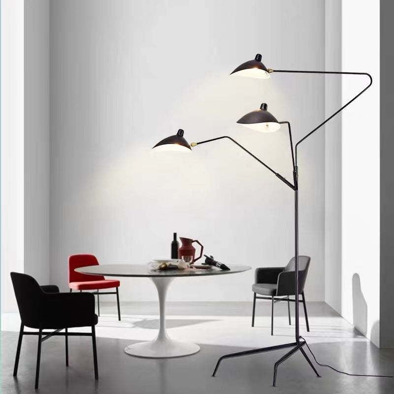 Wobomus Industrial Floor Lamp, 1/3 Heads