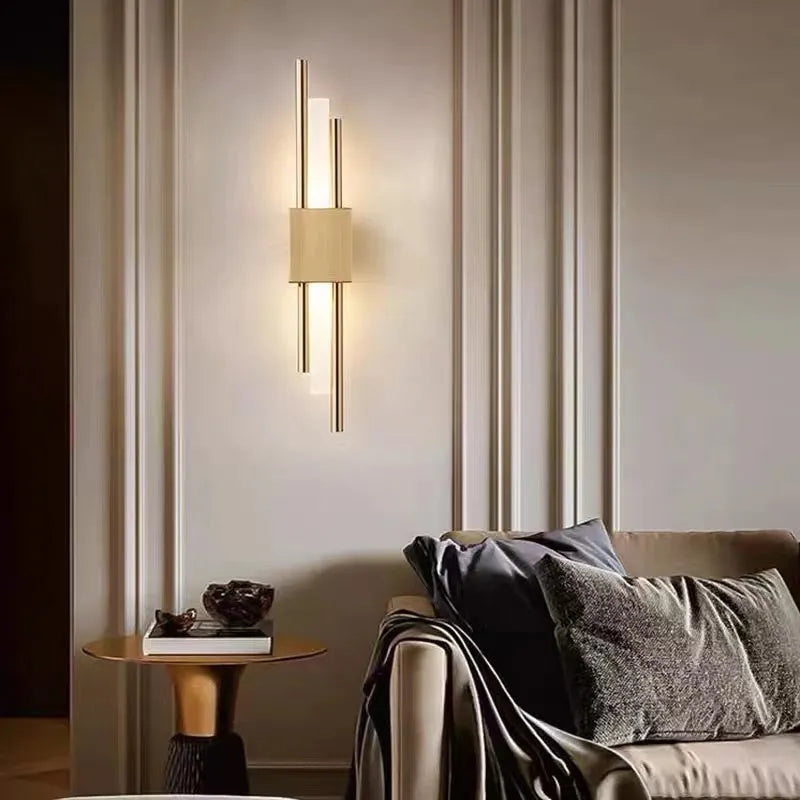Zebigen Modern Metal/Marble LED Wall Lamp