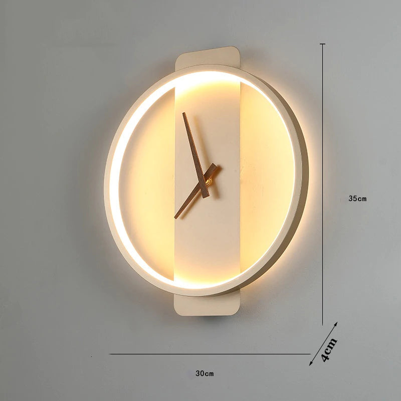 Cukiper Cukiper Square Clock Metal & Wall Lamp, Gold